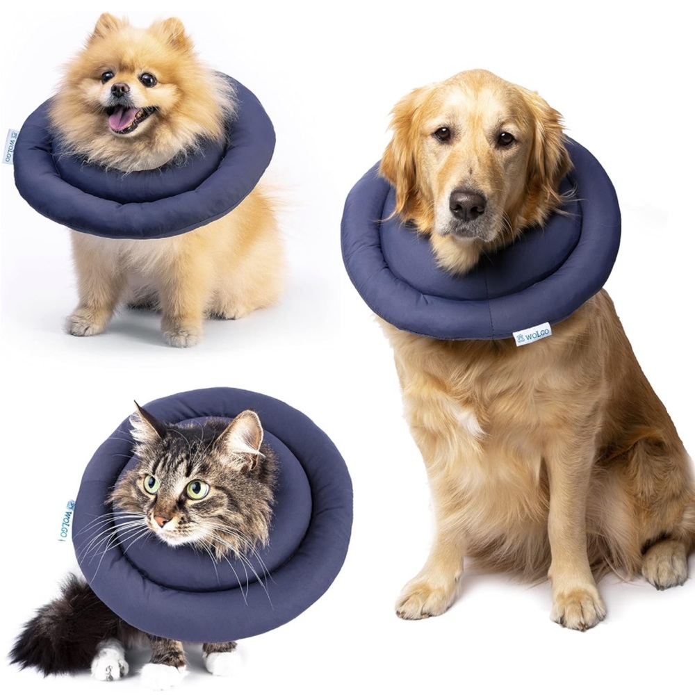 NWOT -  Wolgo Soft Dog Cone Collar for After Surgery, Color- Navy